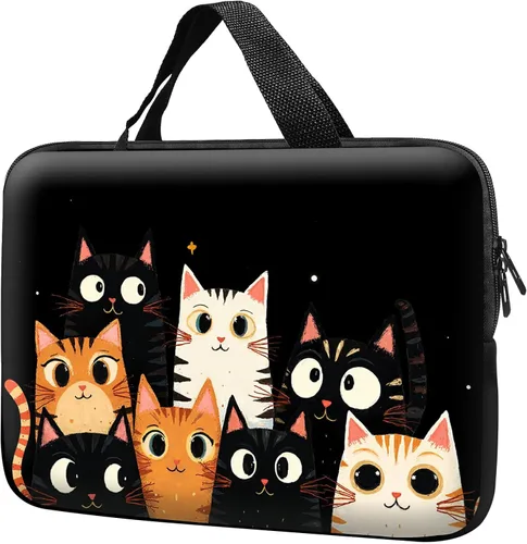 Miniatura 15 de Funda para laptop con asa de 17 pulgadas, impermeable, diseño de leopardo, compatible con MacBook Air, Pro, HP, Dell, Lenovo, ASUS