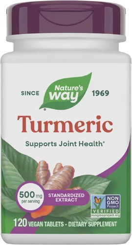 Miniatura 8 de Nature's Way Cúrcuma, extracto premium, apoya la salud de las articulaciones*, estandarizado al 95% de curcuminoides, 500 mg en porción, suplementos