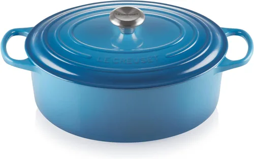 Miniatura 26 de Le Creuset Horno holandés ovalado Signature de hierro fundido esmaltado, 2.75 cuartos de galón., Blanco