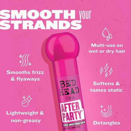 Miniatura 4 de TIGI Bed Head After Party Crema alisadora paquete de 2 – Productos para el cuidado del cabello para cabello suave y brillante, aroma de mezcla