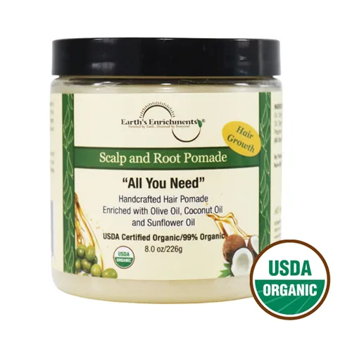Miniatura 6 de Earth's Enrichments Pomada orgánica - Alimento capilar para el crecimiento, contiene árbol de té, romero, aceite de lavanda, grasa natural