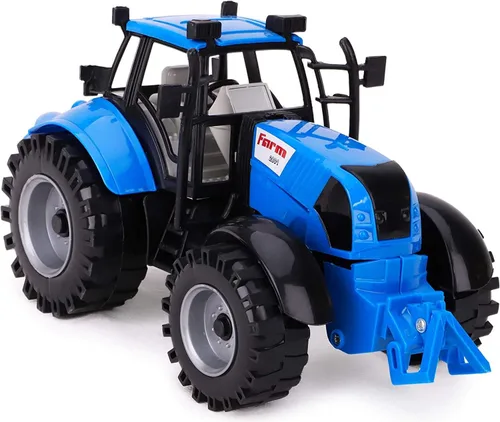 Miniatura 3 de Toyland Tractor agrícola accionado por fricción con sombrero de apertura, disponible en rosa, azul, rojo y verde (azul)