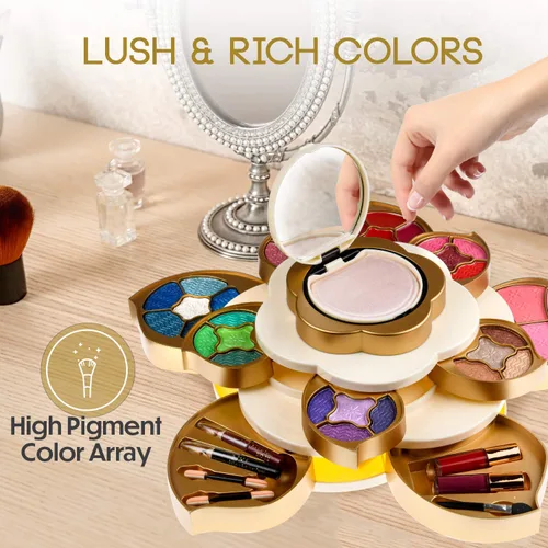 Miniatura 5 de CoralBeau Kit de Maquillaje Todo en Uno para Adolescentes y Mujeres - Set de Maquillaje Floral para Niñas de 10-12 - Sombras de Ojos Pigmentadas