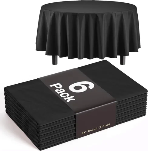 Miniatura 55 de Party Solids Paquete de 6 manteles de plástico prémium de 54 pulgadas x 108 pulgadas. Cubierta de mesa rectangular de plástico - Aqua