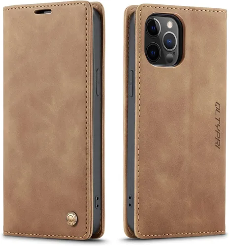 Miniatura 57 de QLTYPRI Para iPhone Air Case Wallet Con Tarjetero, Vintage PU Cuero Kickstand Cierre Magnético A Prueba De Golpes Folio Libro Funda Para IPhone 17