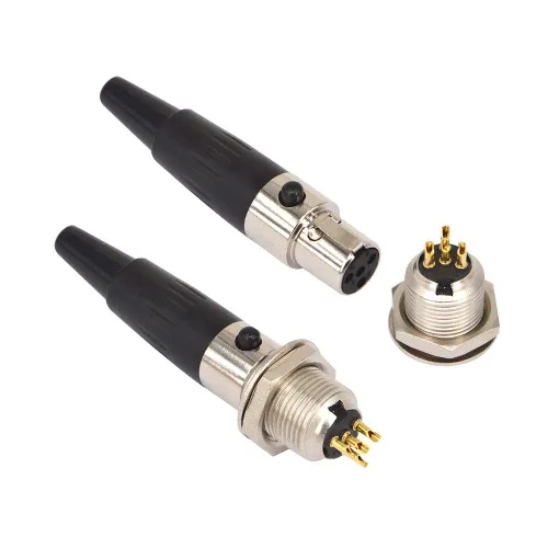Miniatura 7 de Onelinkmore DIY 3 Pin Mini XLR Conector TA3F Audio Micrófonos Adaptadores Con Enchufe Chasis Montaje Jack Cable Terminales Reemplazo F-Plug Socket