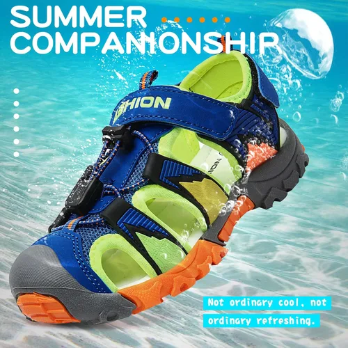 Miniatura 2 de Littleplum Sandalias deportivas con punta cerrada, zapatos de verano para niños, caminar, senderismo, atletismo, al aire libre