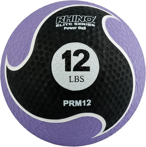 Miniatura 12 de Champion Sports Rhino Elite Medicine Ball – Textured Surface, Superior Grip, Hollow Synthetic Rubber for Consistent Bounce & Durability, Multiple