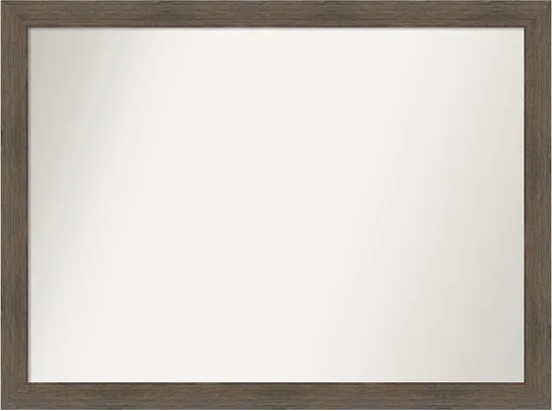Miniatura 43 de Amanti Art Espejo de pared personalizado no biselado (24 x 27 pulgadas), marco estrecho de nogal chipre - varios tamaños personalizados - Espejo