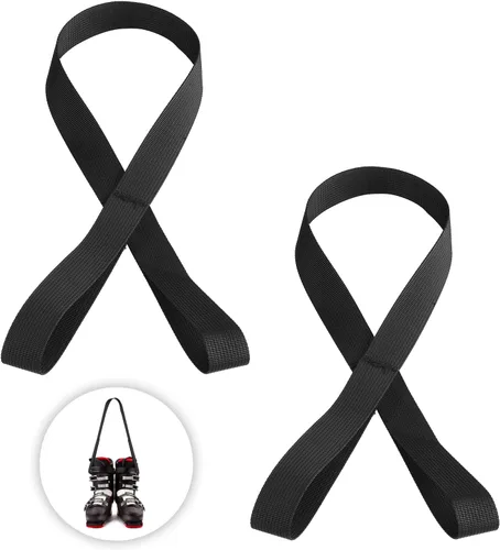 2 correas de transporte para botas de esquí, correas ajustables para llevar al hombro de esquí, accesorios de esquí para adultos, adolescentes,
