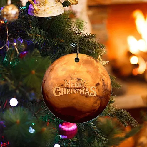 Miniatura 3 de Cheyan Divertido planeta galáctico cósmico adorno de porcelana de Navidad decoraciones para el hogar colgantes de Navidad órbita planetaria árbol