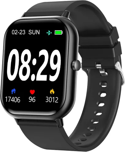 Choiknbo Reloj inteligente con rastreador de fitness para teléfonos Android/iOS, pantalla táctil completa de 1.69 pulgadas con monitor de frecuencia