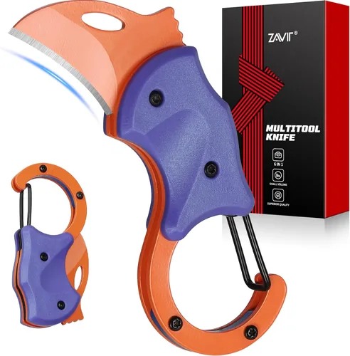 Miniatura 10 de ZAVIT Regalos para hombres, hermano, cuchillo de bolsillo pequeño para hombres, rellenos de calcetines de Navidad, llavero, cortador de caja