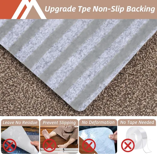 Miniatura 5 de Cosy Homeer - Alfombra antirresbalante para escaleras, de 30.0 x 8.0 in, para escalones de madera, alfombras para niños y perros, 100% poliéster, 15