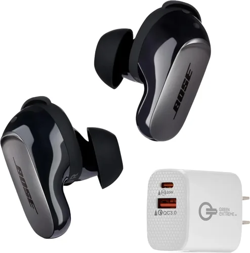 Bose QuietComfort - Auriculares Bluetooth Ultra, auriculares inalámbricos, graves profundos, hasta 6 horas de tiempo de reproducción y paquete de