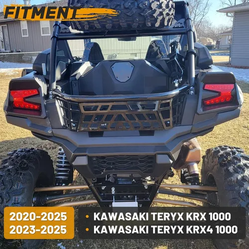 Miniatura 2 de KUAFU Barrera de Carga Compatible con Kawasaki Teryx KRX 1000 2020-2025 2023-2025 KRX4 1000 Estante de Equipaje Cierre de Portaequipajes de Acero