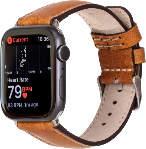 HARDISTON Correas de reloj compatibles con Apple 38mm 40mm 41mm 42mm 44mm 45mm 49mm para hombres y mujeres, pulsera de cuero genuino hecha a mano,