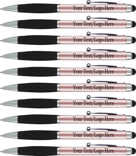 Miniatura 15 de SyPen Bolígrafos personalizados con nombre o logotipo, paquete de 300 bolígrafos personalizados para negocios, combo de bolígrafo y lápiz óptico