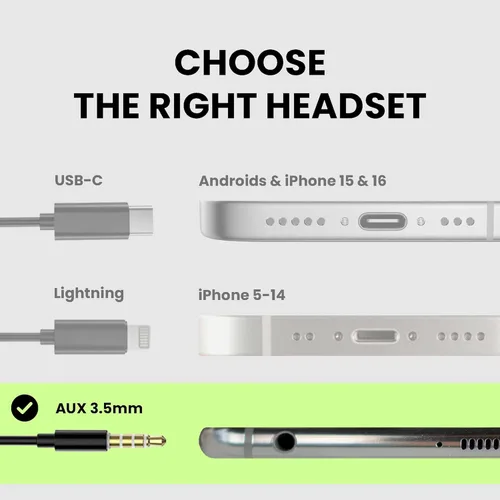 Miniatura 3 de Avantree E171 - Auriculares con cable AUX de 3.5mm con micrófono y control de volumen en línea, compatibles con auriculares con cable tradicionales