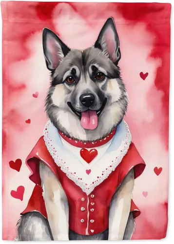 Miniatura 169 de Caroline's Treasures DAC5292CHF - Bandera de Border Collie My Valentine House para porche, grande, con manga para porche, para colgar en la pared