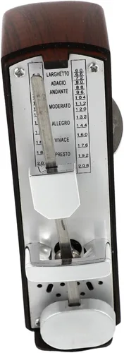 Miniatura 9 de MILISTEN Metrónomo mecánico universal mini metrónomo para guitarra de piano (caoba)
