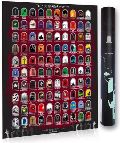 Miniatura 9 de Atlas & Green Póster de los 100 Mejores Anime. Póster de los 100 Mejores Anime para Rascar. Póster Grande A2 para Rascar con Tubo de Regalo