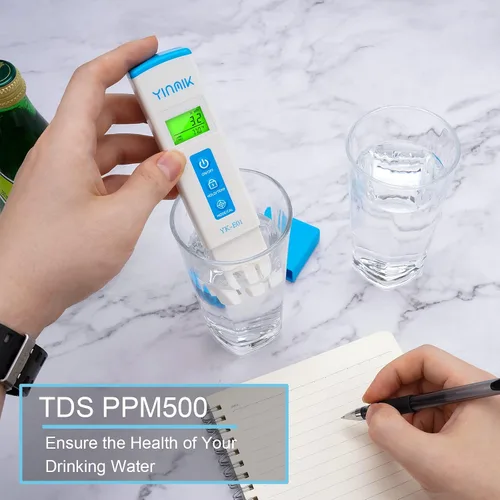 Miniatura 5 de YINMIK Medidor digital de pH TDS Medición precisa combinada para pH TDS EC Temp con ATC, probador de calidad de agua de 2ª generación con pantalla