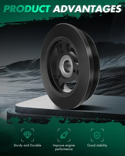 Miniatura 5 de SCITOO Polea de cigüeñal equilibrador armónico del motor - OHV L6 4.0L - Compatible con vehículos Jeep - 1987-2006 - para Cherokee Grand