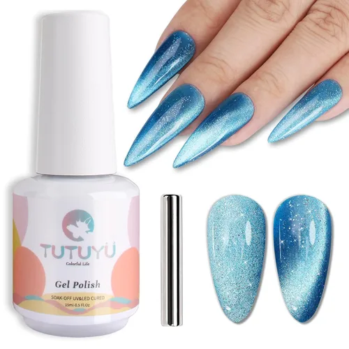 Miniatura 45 de Esmalte de uñas en gel color púrpura oscuro de medianoche - 15ml de esmalte de uñas en gel Jelly color morado negro, color traslúcido
