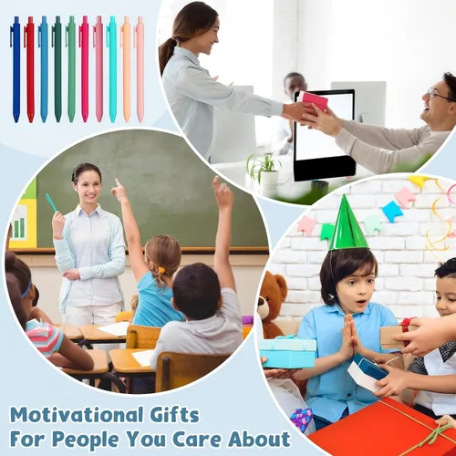 Miniatura 6 de Teling 100 bolígrafos inspiradores a granel motivacionales a granel con frases divertidas, regalos de agradecimiento positivos para adultos