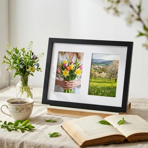 Miniatura 2 de Fixwal 8x10 Collage Picture Frame with Two Openings for Displaying 4x6 Pictures, 4x6 Picture Frame Collage, Gallery Wall Frame, Multi Picture Frames