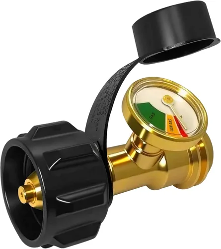 Indicador de nivel de tanque de propano, medidor universal de propano para tanque LP de 5-40 lb, medidor de presión de gas con código de color y