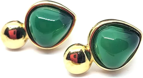Miniatura 8 de BStones Brazilian Stones Agate Stone Stud Earrings for Women, Natural Brazilian Skilled Crafted Gemstone, Hypoallergenic 18K Gold Plated, 34 inch