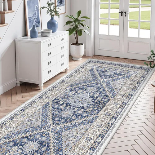 Miniatura 114 de zesthome Alfombra antideslizante para pasillos - Alfombra de pasillo 2x8 para dormitorio, alfombra lavable con respaldo de goma, alfombra suave