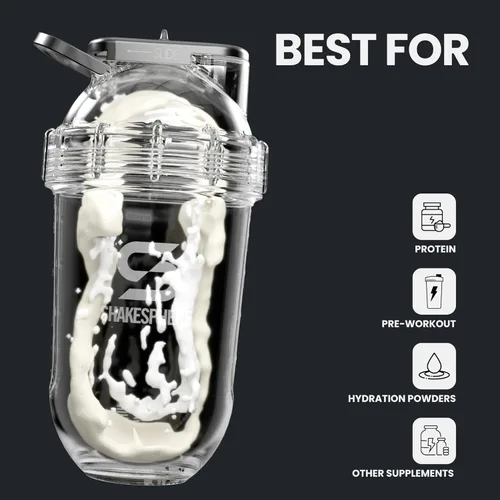 Miniatura 6 de SHAKESPHERE Botella agitadora de acero inoxidable - Botella agitadora de proteína aislada de 24 onzas para bebidas calientes y frías - Ideal