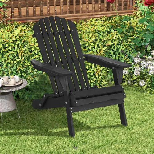 Silla Adirondack plegable, sillas Adirondack para todo tipo de clima, sillas de césped, sillas de patio al aire libre con reposabrazos ancho, juego