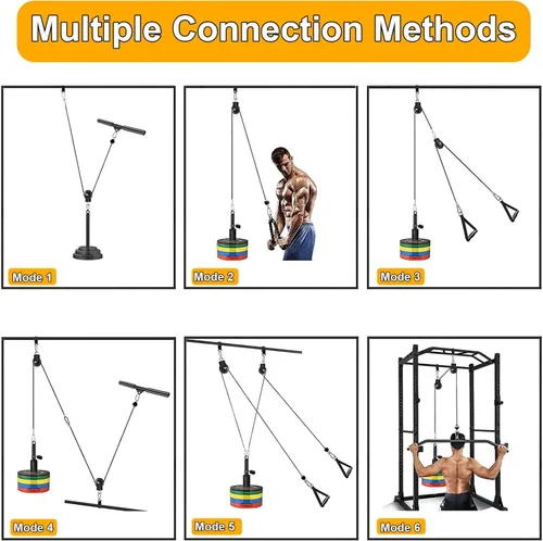 Miniatura 7 de Kit de cable de repuesto para fitness, cuerda de alambre de acero recubierto de poliuretano de 32.8 pies de 0.197 in con 17 accesorios