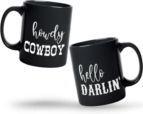 Regalos para parejas, tazas de café de vaca occidental, regalos de boda de vaca para pareja, taza de taza de pareja, regalos para parejas, regalos