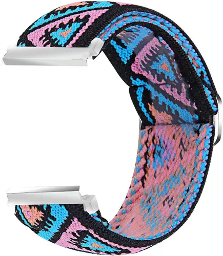 Miniatura 7 de Compatible con correas de reloj inteligente AITAFY, correa de repuesto ajustable de nailon elástico Sahouden compatible con AITAFY ID207/FVYAO azul