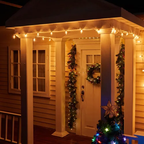Miniatura 6 de Brightown - Paquete de 25 bombillas LED C9 para Navidad, bombillas LED de plástico C9 irrompibles de color blanco cálido de repuesto para luces