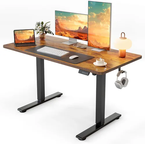 Miniatura 28 de Cubiker Escritorio de Pie de 40 x 24 Pulgadas, Mesa Eléctrica de Oficina en Casa de Altura Ajustable, Escritorio Sit-Stand con Tablero de Empalme