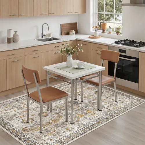 Miniatura 736 de Madane Tapete lavable de 2 x 10 pies para pasillo, cocina, recibidor, clásico, suave, antideslizante para interiores, casa de campo, baño, sala