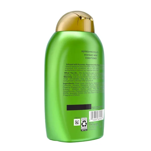 Miniatura 6 de OGX Acondicionador Extra Fuerte Refrescante para Cuero Cabelludo + Romero Menta, Acondicionador Nutritivo para el Cabello y el Cuero Cabelludo