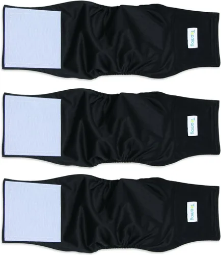 Miniatura 28 de Teamoy Pañales reutilizables para perros machos, bandas lavables para el vientre para cachorros, paquete de 3