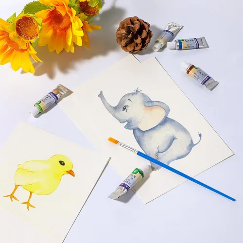 Miniatura 7 de 250 hojas de papel de acuarela, papel de color de agua a granel, suministros de arte para niños y adultos, 5 x 7 pulgadas, papel de dibujo