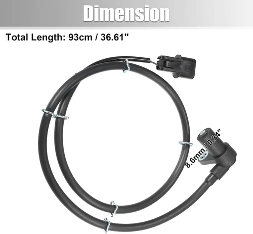 Miniatura 4 de uxcell Sensor de velocidad ABS delantero derecho para Mitsubishi Montero 1997-2000 No.MR334712/MR307045