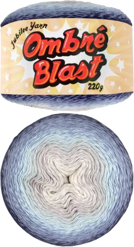 Miniatura 61 de JubileeYarn Hilo Ombré Blast - 220g/pastel Algodón Peso Bebé - Cripta de Hielo - 1 Pastel 119 Cripta de hielo