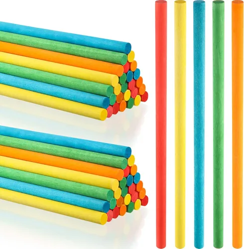 Miniatura 8 de Yookeer 30 unidades de palos de ritmo para niños, 5 colores de madera, palos lummi de madera, juguetes de percusión para niños pequeños, regalo