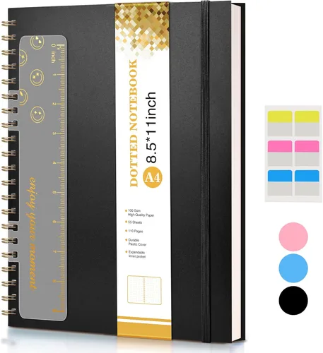 Miniatura 33 de Lined Spiral Notebook Journal 8.5” x 11”, A4 Large Notebooks for Women Men, College Ruled Journal, 100 GSM Paper, Plastic Hardcover Spiral Bound