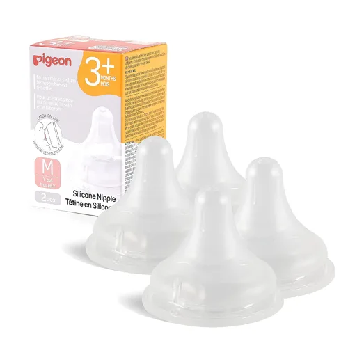 Miniatura 12 de Pigeon Pezón de silicona (LL) con línea de agarre, sensación natural, más de 9 meses, 4